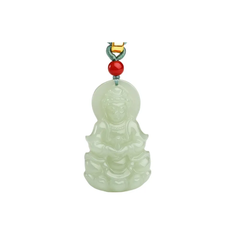 Oriental Jade Hetian Jade Necklaces Pale Greenish White Jade Women's-0