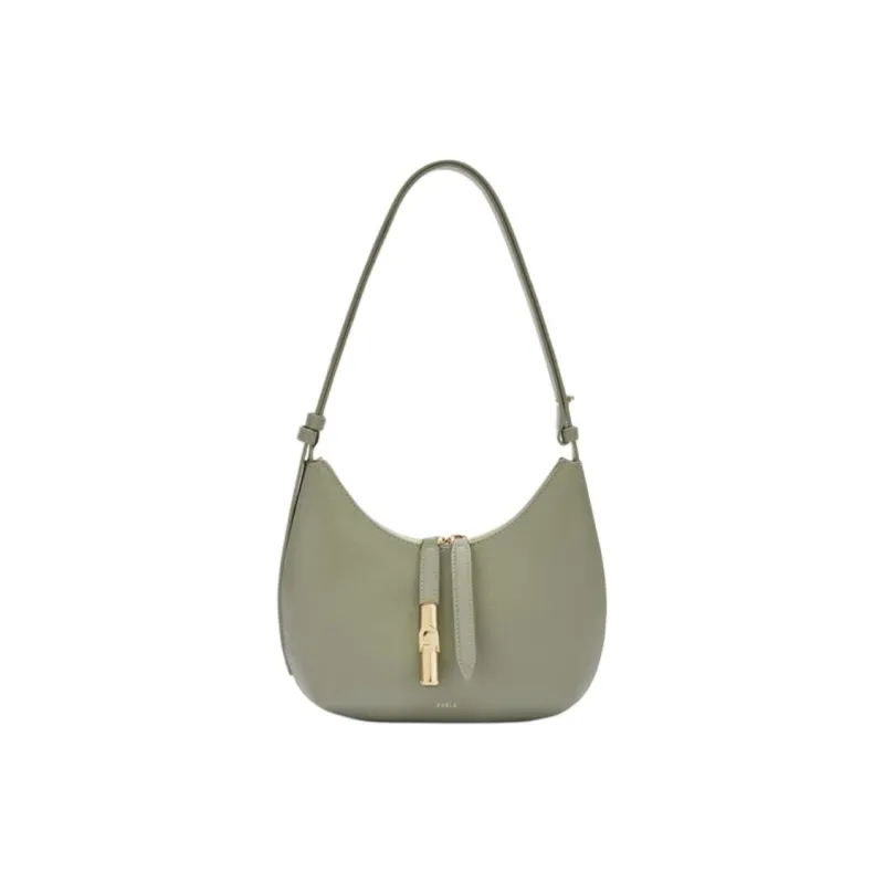 Furla GOCCIA Calfskin Shoulder Bag Women's Tequila Blue-0