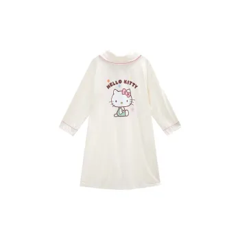 GUKOO x Hello Kitty Nightgown Women's Pearl White