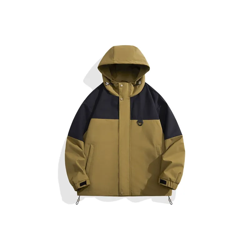 Yalu Water Resistant Windproof UV Protection Windbreaker Jacket Unisex Coffee-8