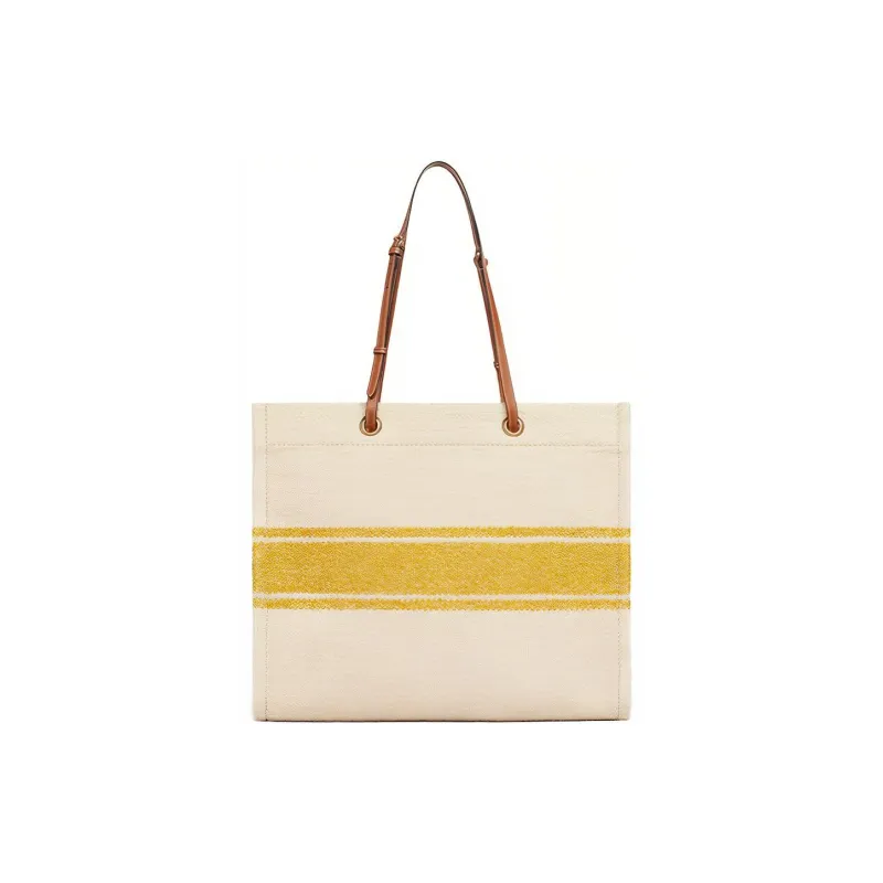 CELINE Fabric With Cow Leather Square Handbag, Tote Bag, Shoulder Bag Women's-2