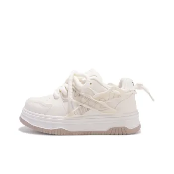 SNXR Non slip Lightweight Low Top Skateboard Shoes Women's Beige