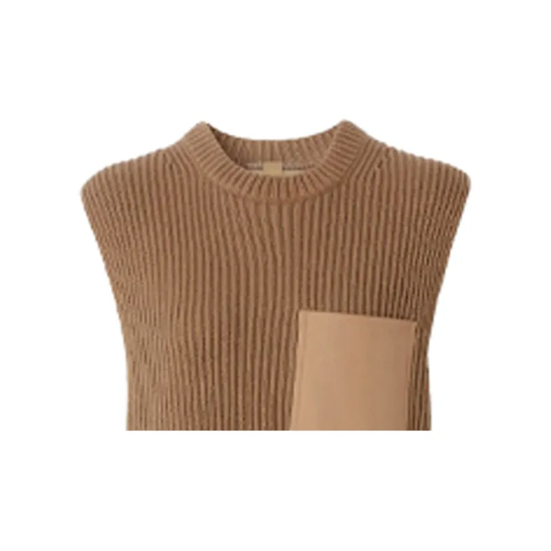 Burberry Sleeveless Dresses Women's Camel-4