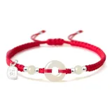 S925 Silver-Good Luck Knot Bracelet (Red)