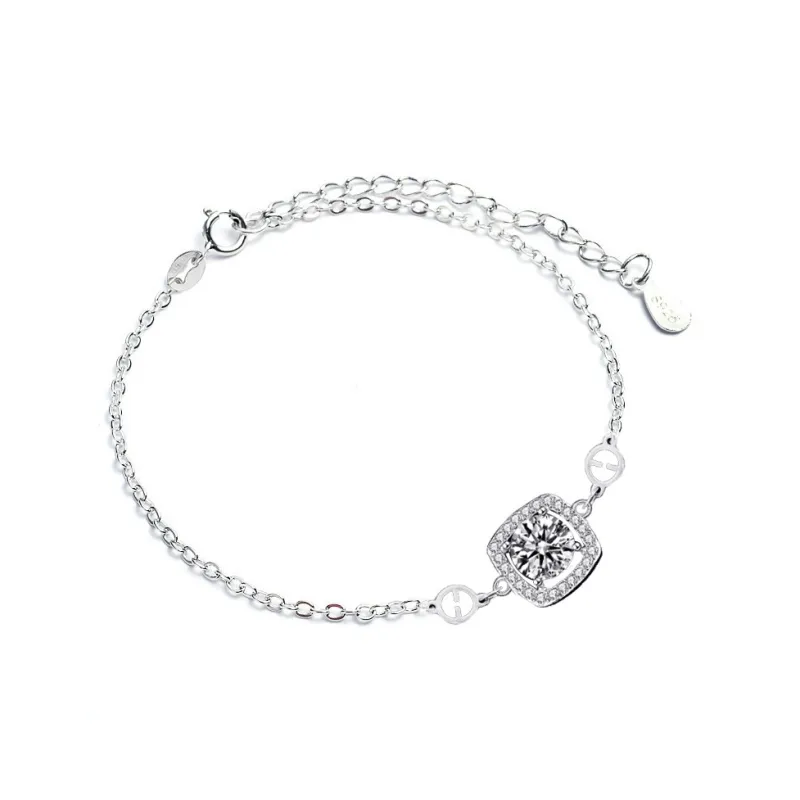 WUMZK 925 Sterling Silver Bracelets Women's-0