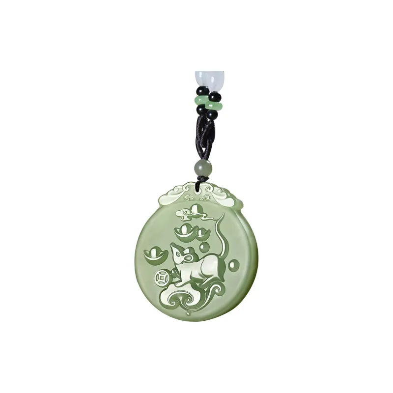 KUNYUYAO Hetian Jade Pendants Pale Greenish White Jade Unisex-85