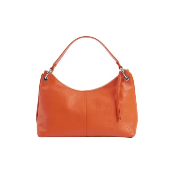 Other Stories Leather Handbag Women's Red Terracotta