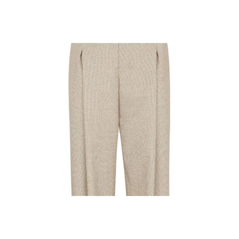 FENDI Micro Check Detailed Pleated Trousers-4