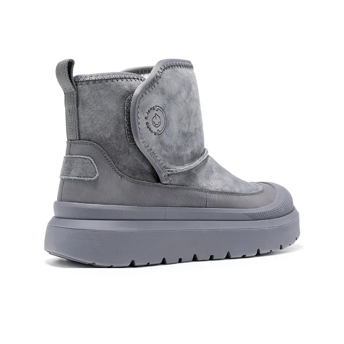 KANGLONG Thermal Cushioning Coverage Height Increasing Balance Abrasion Resistant Slip Resistant Snow Boots Men's-4