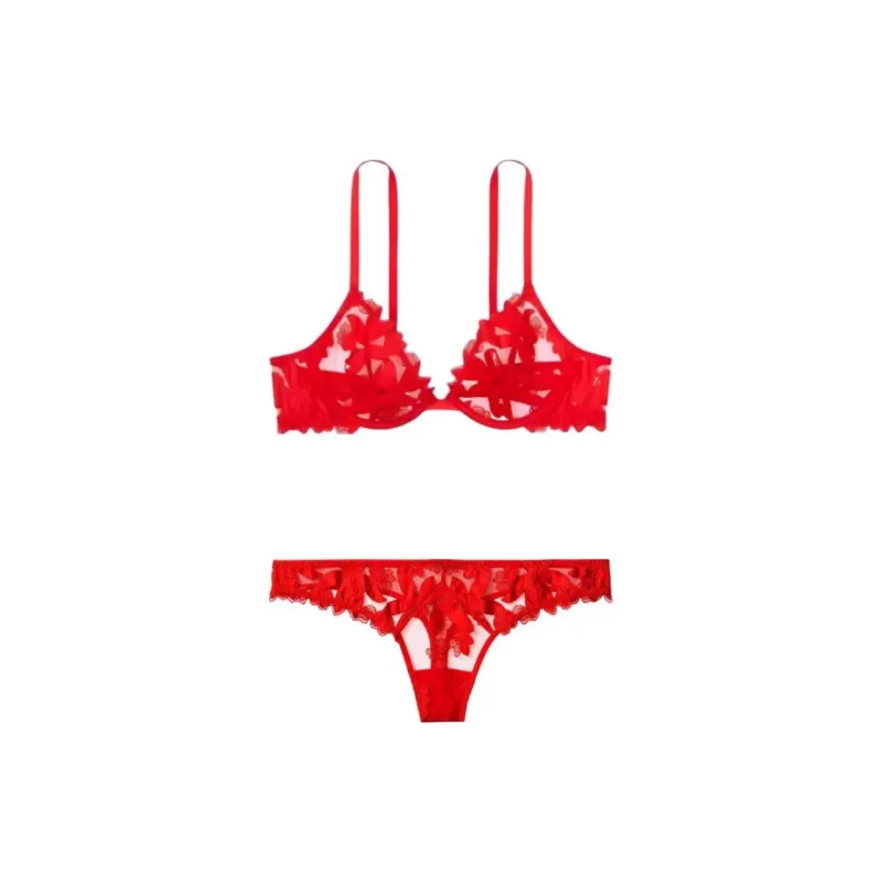 Victoria's Secret Underwear Set Women's Red-0