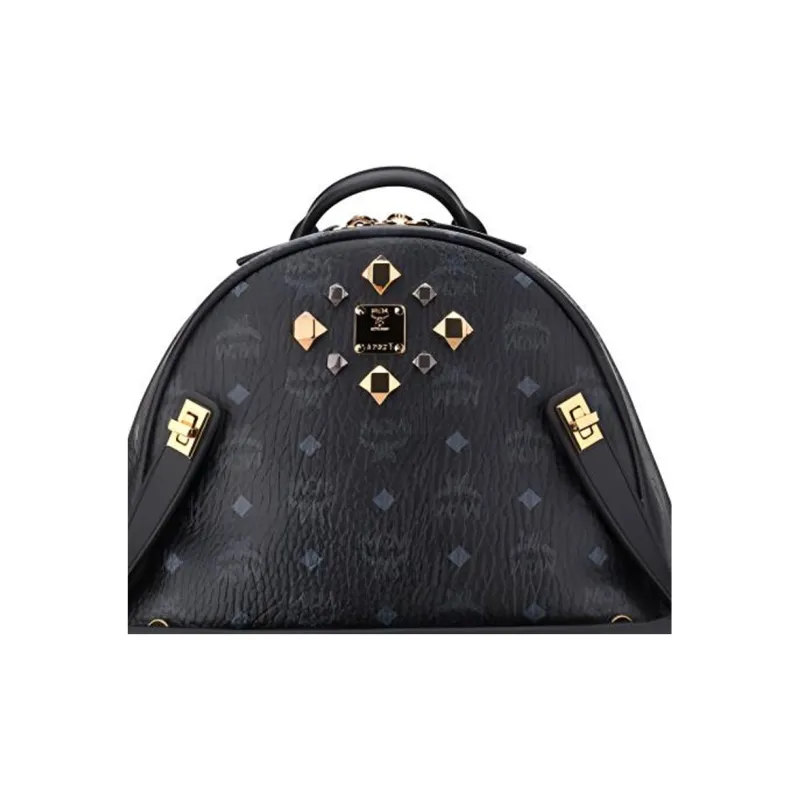 MCM Logo Print Backpack-4