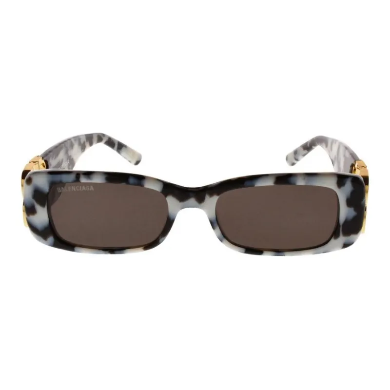 Balenciaga Acetate Rectangular Sunglasses Women's Black/White-1