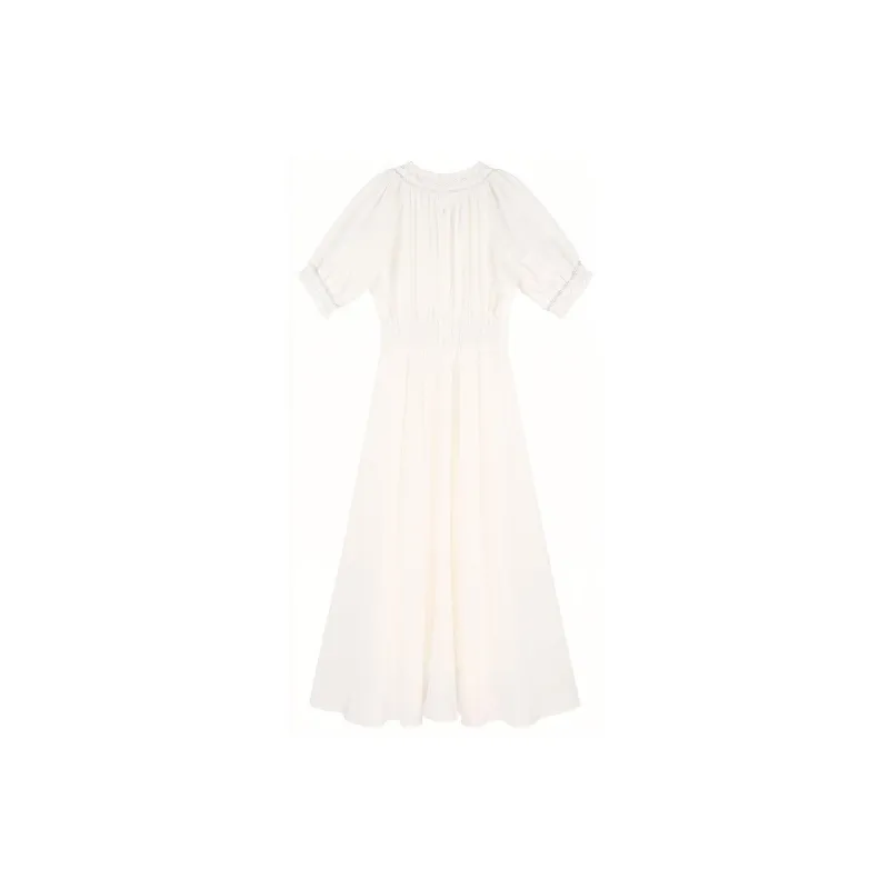 PALGLG Short-Sleeved Dresses Women's Raw White-1