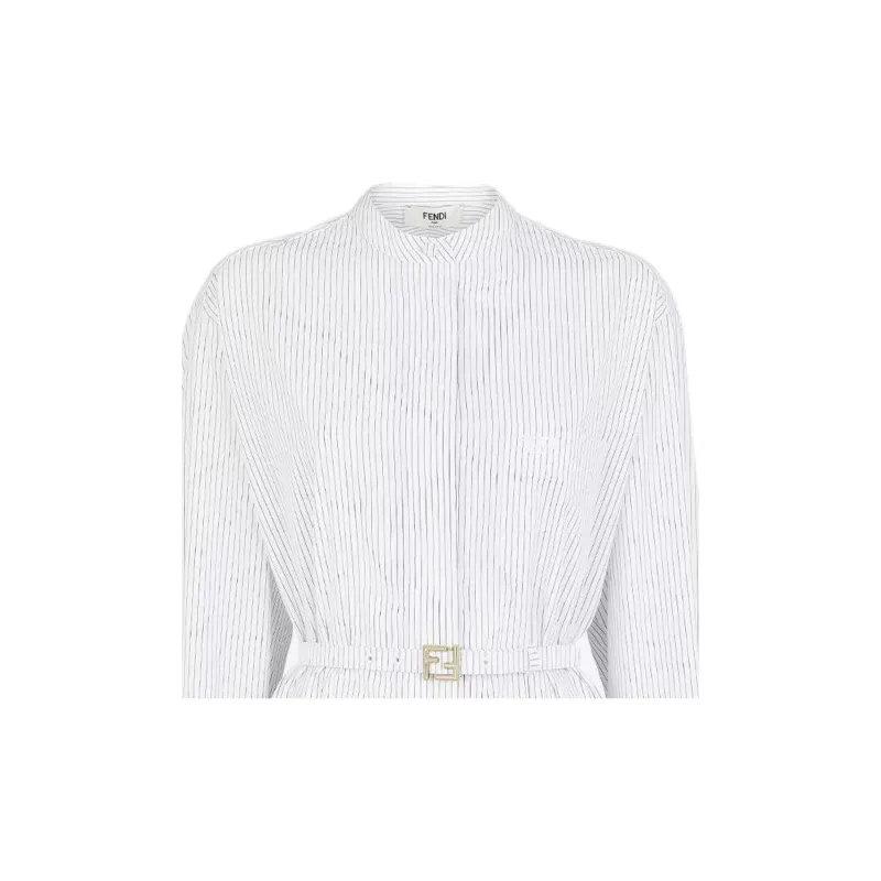 FENDI SS24 Long Sleeved Dress Women's White-2