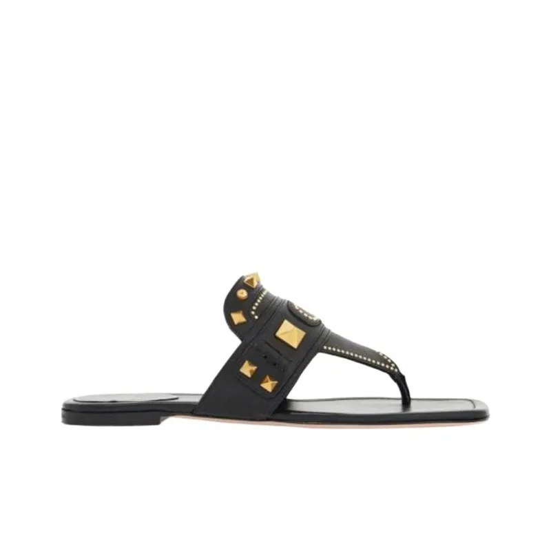 Valentino Garavani Rockstud Slip On Flip Flops-1