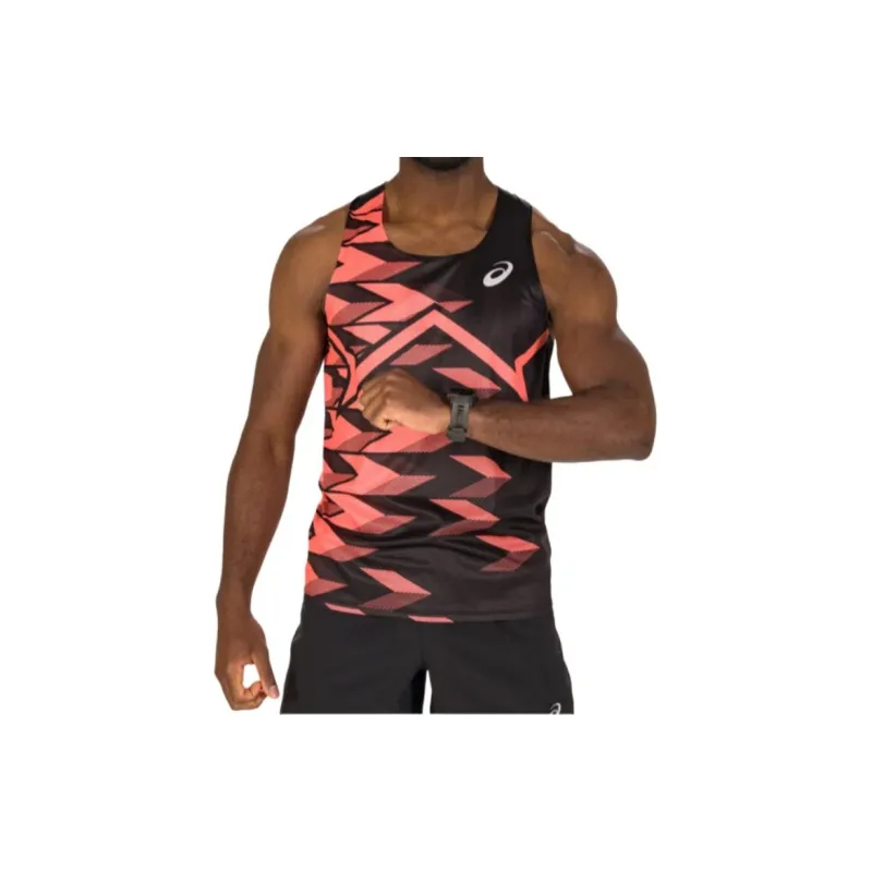 Asics Tank Tops Men's Black Red-3