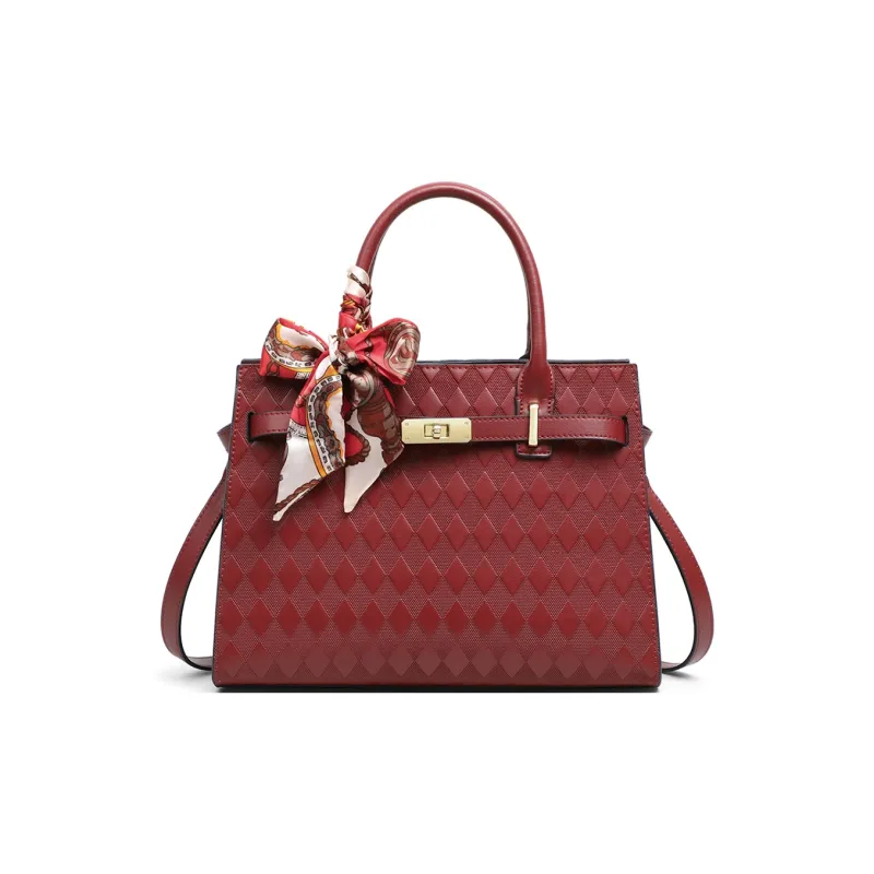 COMELY Cow Leather Handbags Shoulder Bag Crossbody Bag Regular Women's Burgundy-2