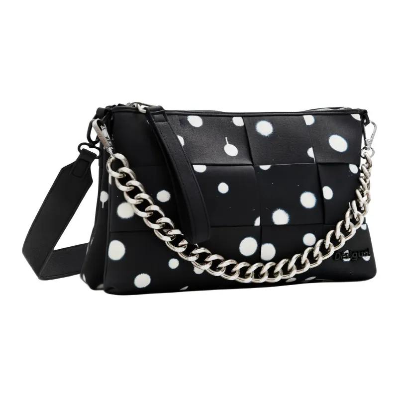 Desigual PU Portable Crossbody Bag, Shoulder Bag Regular Women's Black-1