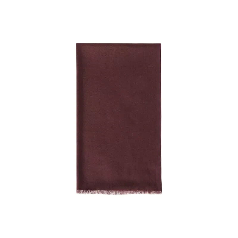 Loro Piana Silk Knit Scarves Unisex Burgundy-0