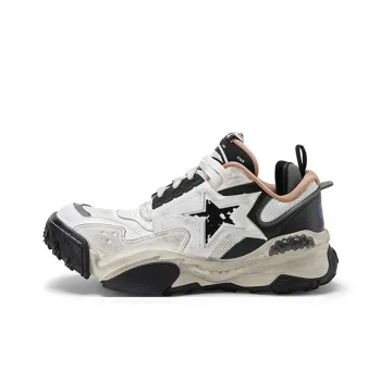 STARTER Vol 90s V STAR Stars Shoes Anti Slip Wear Resistant Low Top Chunky Sneakers Men's Black