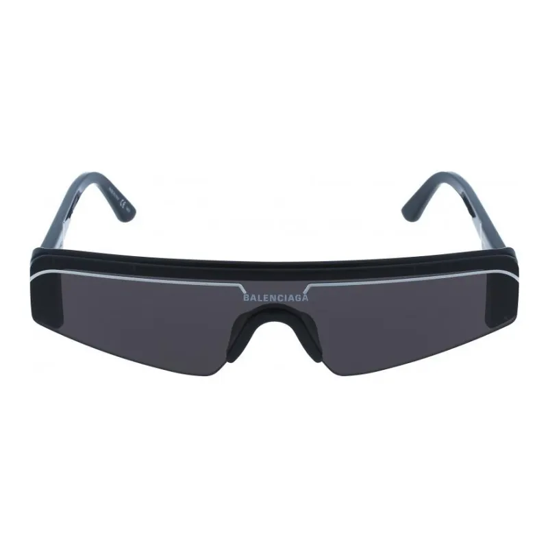 Balenciaga Acetate Irregular Shape Sunglasses Unisex Black-1