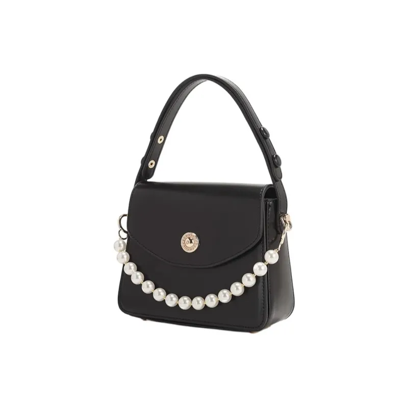 PAYOT Microfiber Synthetic Leather Handbag Women's Black-1