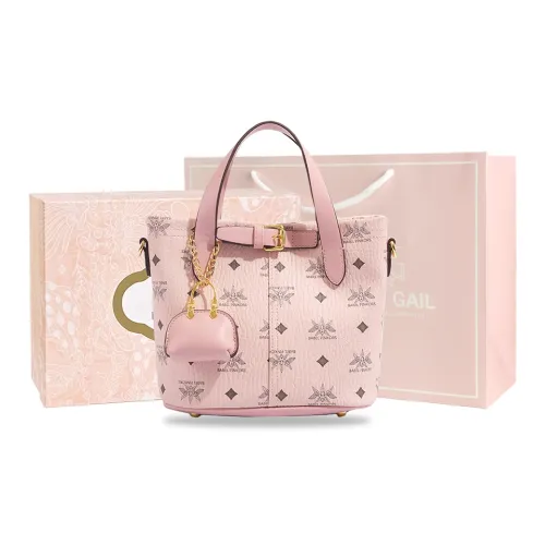 MISS GAIL Artificial Leather One Shoulder Handbag Crossbody Bag Women's Pink/Black White/Beige Yellow