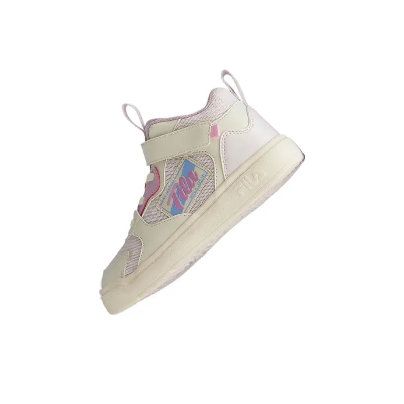 FILA KIDS Non-slip Breathable And Wear-resistant Kids' Running Shoes Milk White/Calcite Powder Kids'-3