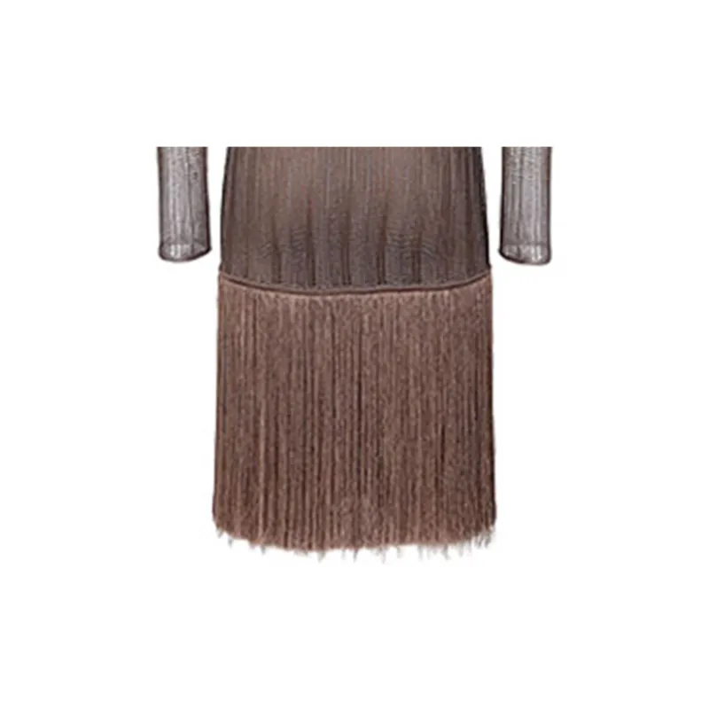 FENDI Fringed Viscose Lace Dress 'Taboo'-5