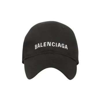Balenciaga Cotton Baseball Caps Unisex Black
