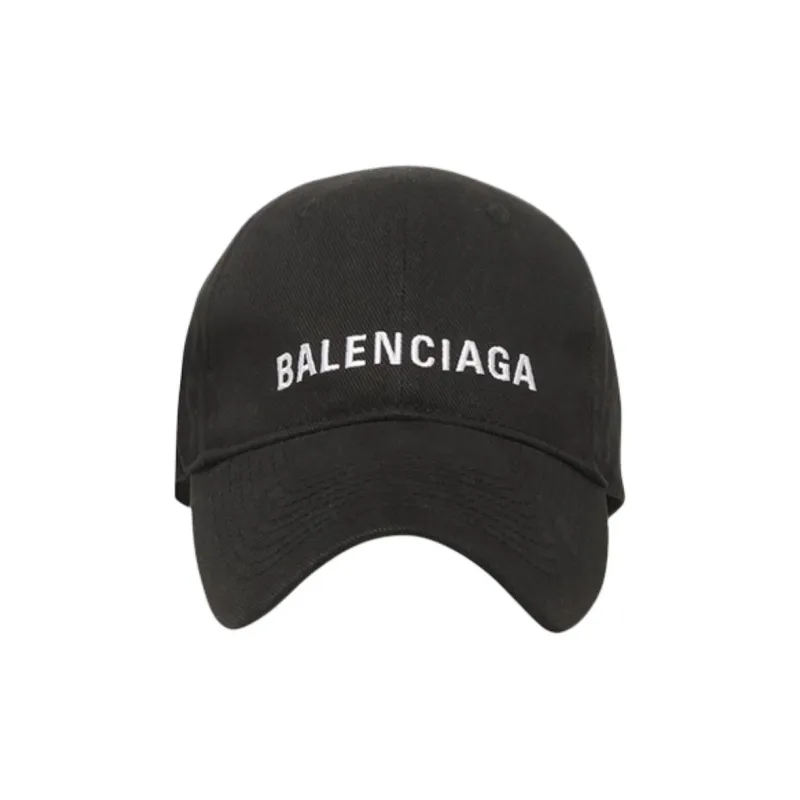 Balenciaga Cotton Baseball Caps Unisex Black-0