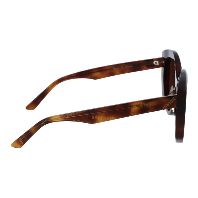 Balenciaga Acetate Irregular Shape Sunglasses Women's Tortoiseshell-3
