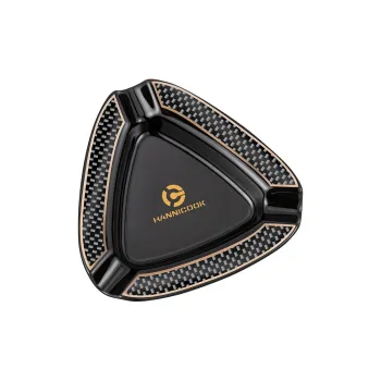 HANNICOOK Ceramic Ashtrays Black/Yellow