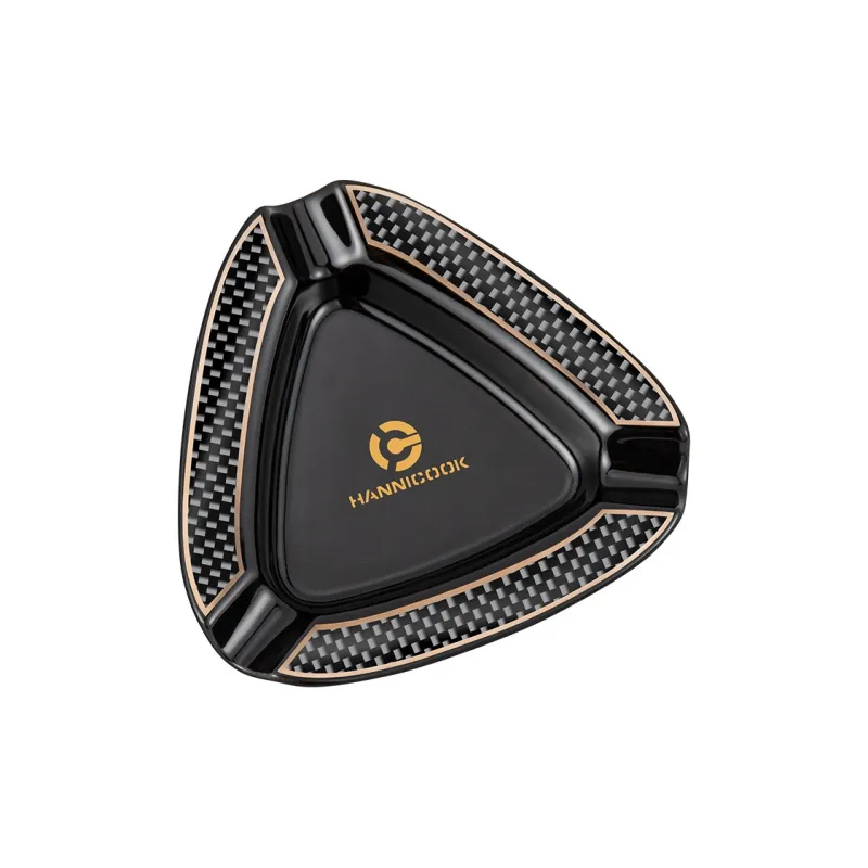 HANNICOOK Ceramic Ashtrays Black/Yellow-0