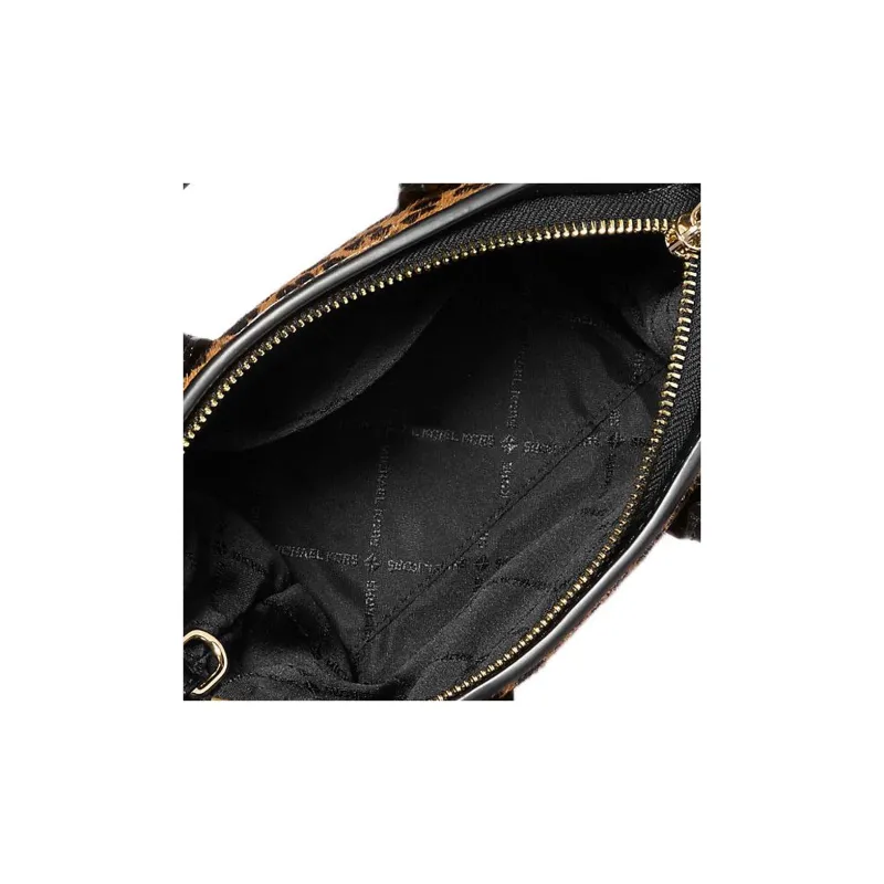 MICHAEL KORS Avril With Cow Suede Leather Shoulder Bag, Crossbody Bag, Handbag Mini Women's Black & Brown-3