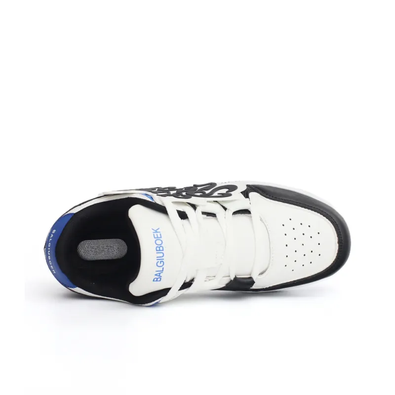PAIN OR PLEASURE Low Top Kids' Skateboarding Shoes Blue Black Teenagers-2
