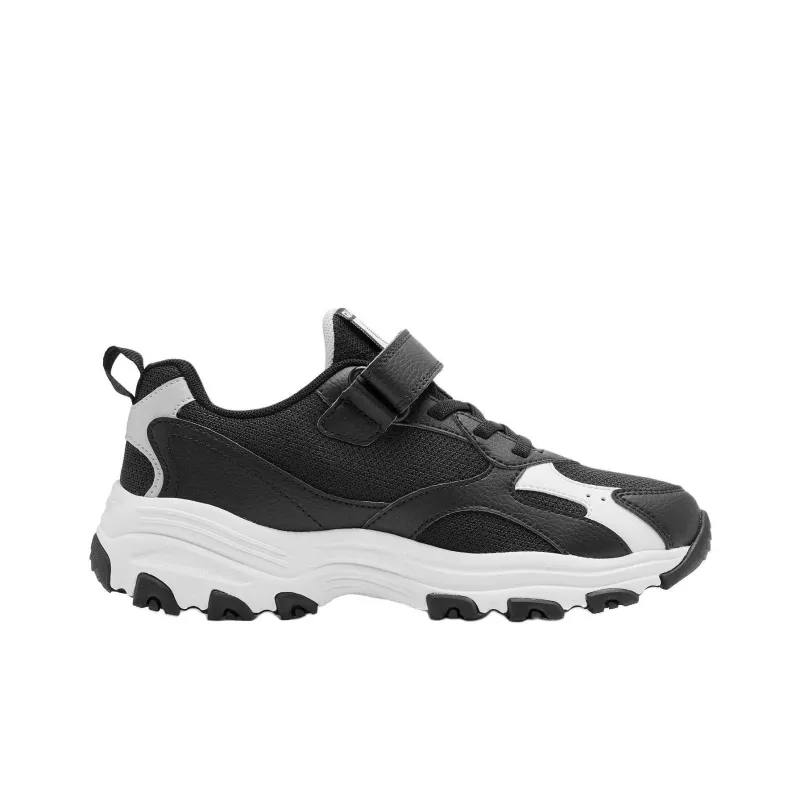 QIAODAN Anti Slip Wear Resistant Low Top Kids Lifestyle Shoes Black/Jordan White Teenagers-1