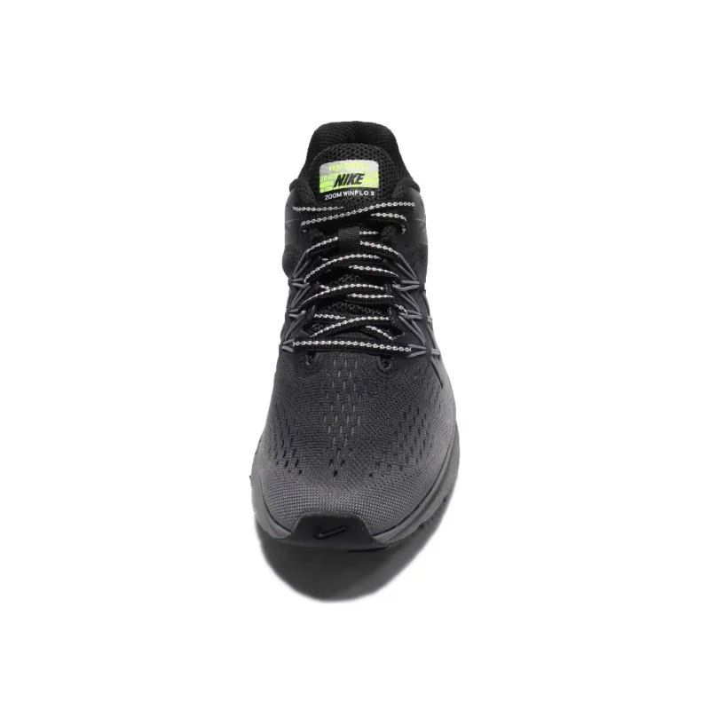 Nike Zoom Winflo 3 Cushioning, Wear Resistant Low Top Trail Running Shoes Women's Gray Black-2