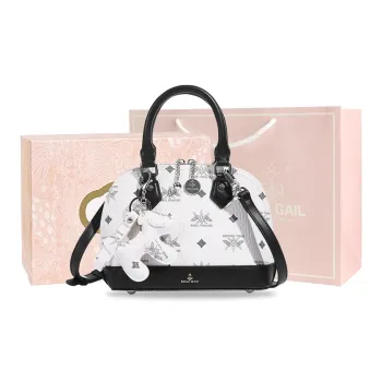 MISS GAIL Synthetic Leather Shoulder Bag Crossbody Bag Handbag Regular Women's Black White Pink