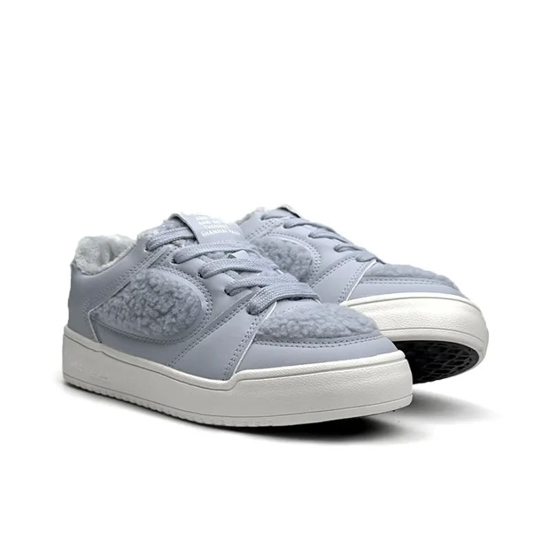 Mengsai Thermal Coverage Low Top Skateboard Shoes Women's Moon Blue-2