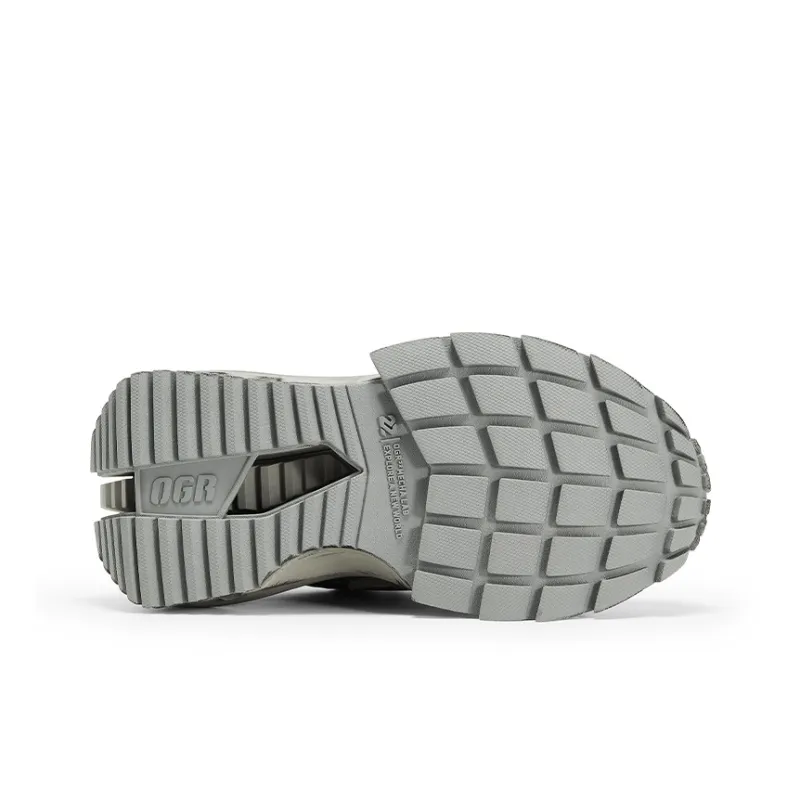 OGR Pangolin REMAKE Low Top Chunky Sneakers Unisex Cyber Silver Gray Destroyed-6