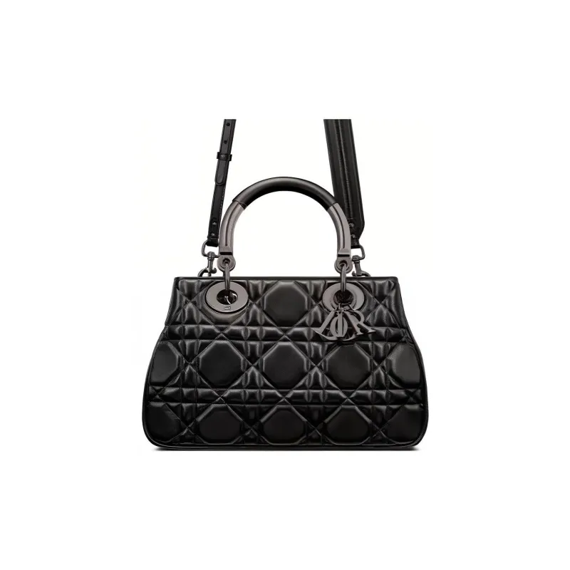 DIOR Lady Dior Calfskin Lady Dior Bag Shoulder Bag, Crossbody Bag, Handbag Medium Size Women's Black-0