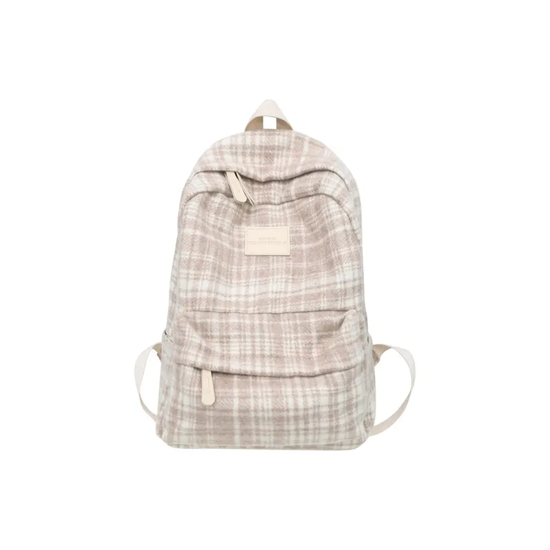SUN ERATH&U Woolen Backpack Regular Unisex Black Ecru Coffee Red-4