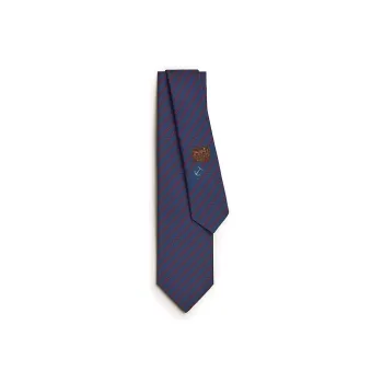 HERMES Silk Ties Men's Blue Purple