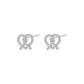 Silver Alkaline Water Knot Stud Earrings 1 Pair Eh-3206.ebB