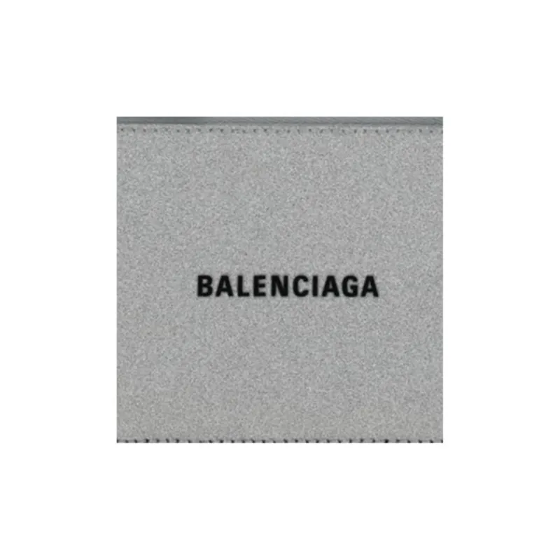 Balenciaga Leather Card Holder Card Holder Women's Silver/Black-3