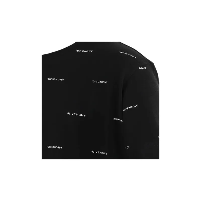 Givenchy Allover Logo Printed Crewneck T Shirt-5