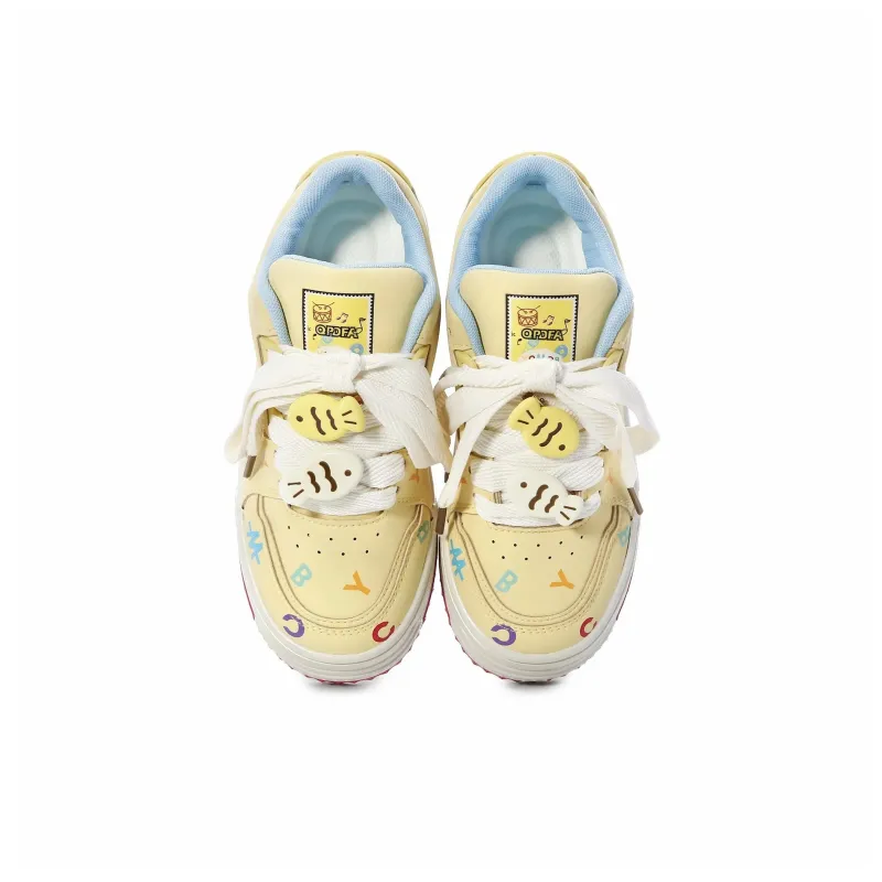 OAOQ Slip Resistant, Abrasion Resistant, Lightweight, Breathable, Height Increasing Low Top Skateboard Shoes Women's-9