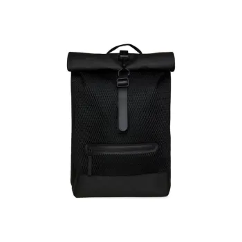 Rains Polyester Backpack Unisex Black