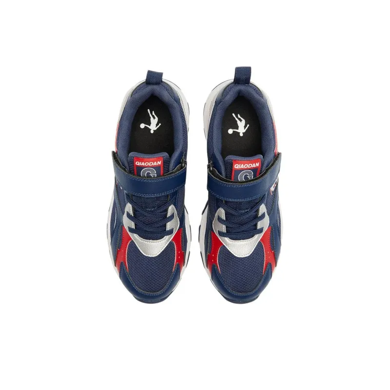 QIAODAN Anti Slip Wear Resistant Low Top Kids Lifestyle Shoes Blue Teenagers-2
